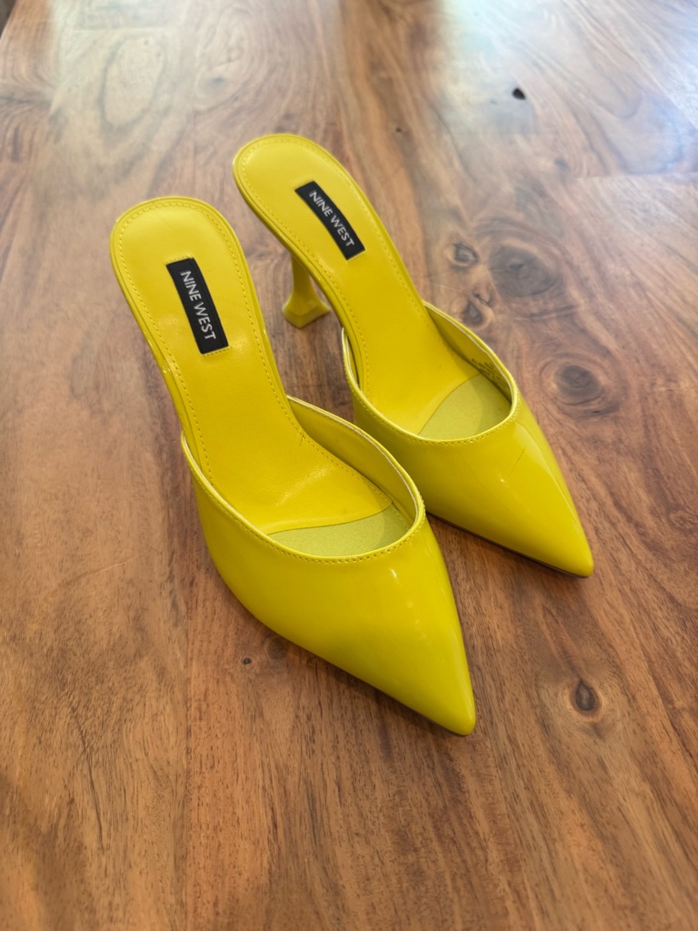 Nine West Bright Yellow Pointed-Toe Heels
